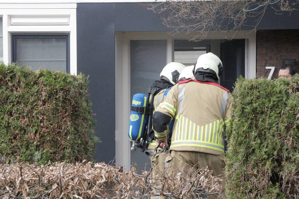 Brand in keuken van woning