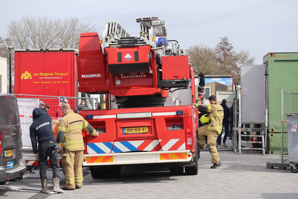 Brand tijdens verbouwing supermarkt