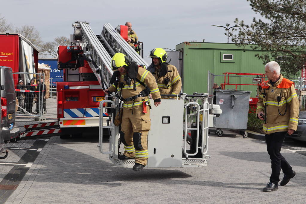 Brand tijdens verbouwing supermarkt
