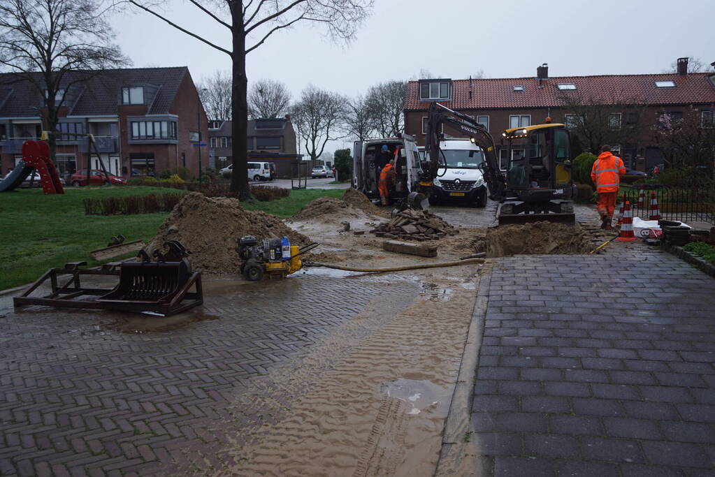 Bewoners zonder water door nachtelijke waterleidingbreuk