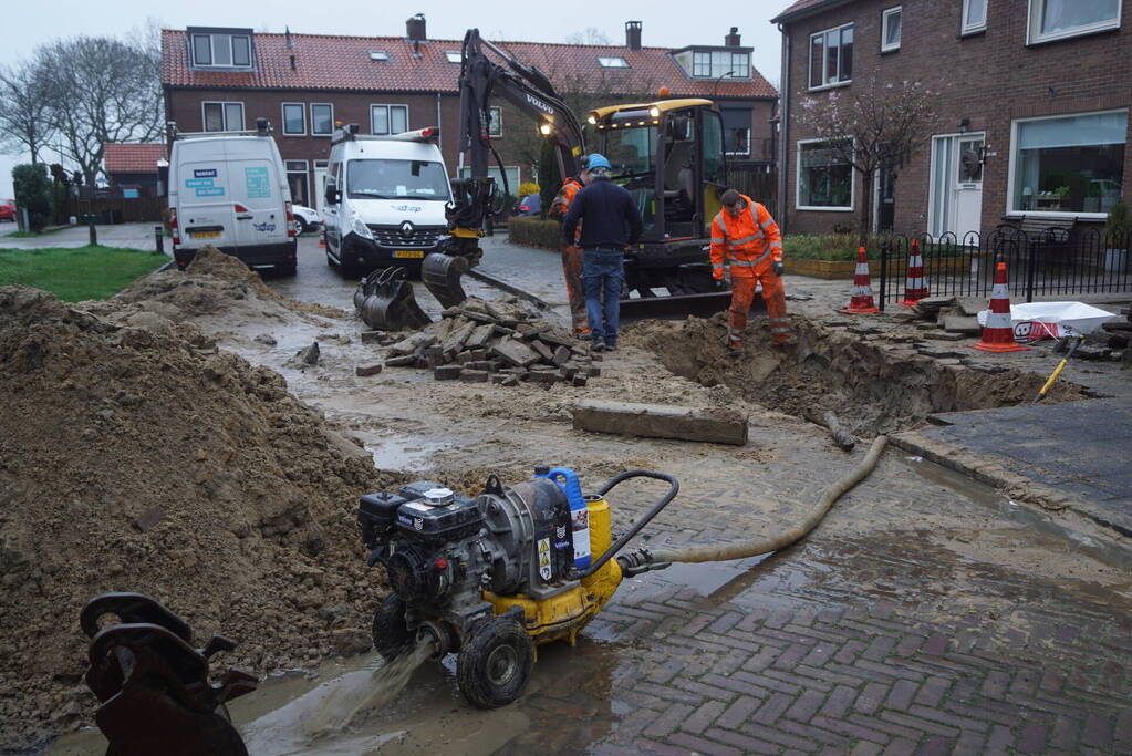 Bewoners zonder water door nachtelijke waterleidingbreuk