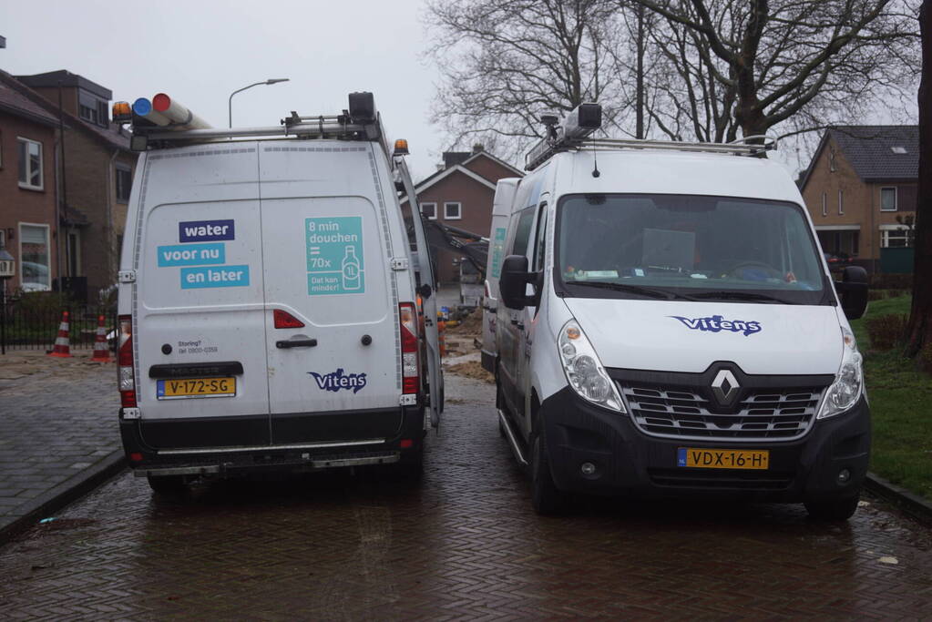 Bewoners zonder water door nachtelijke waterleidingbreuk