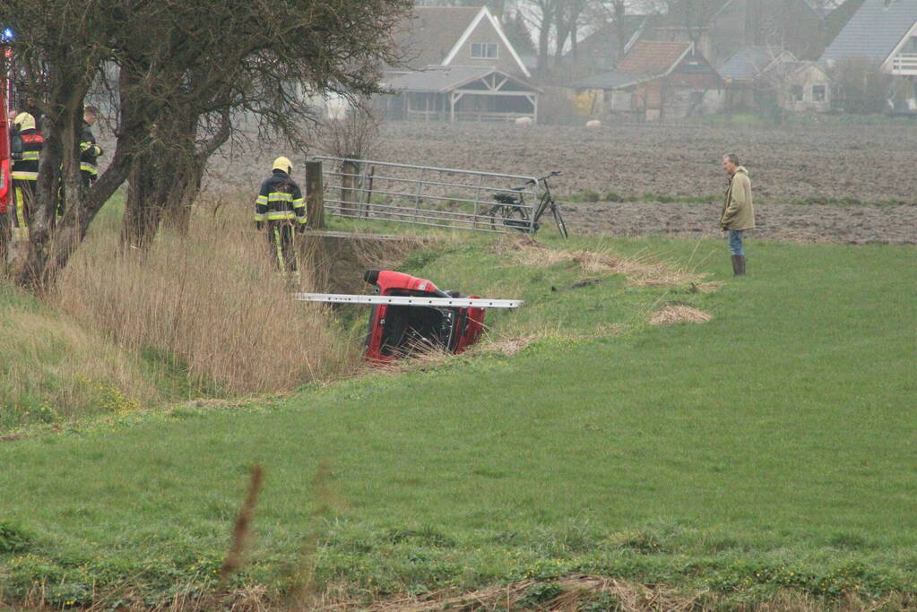 Bestuurder gewond nadat auto in sloot belandt