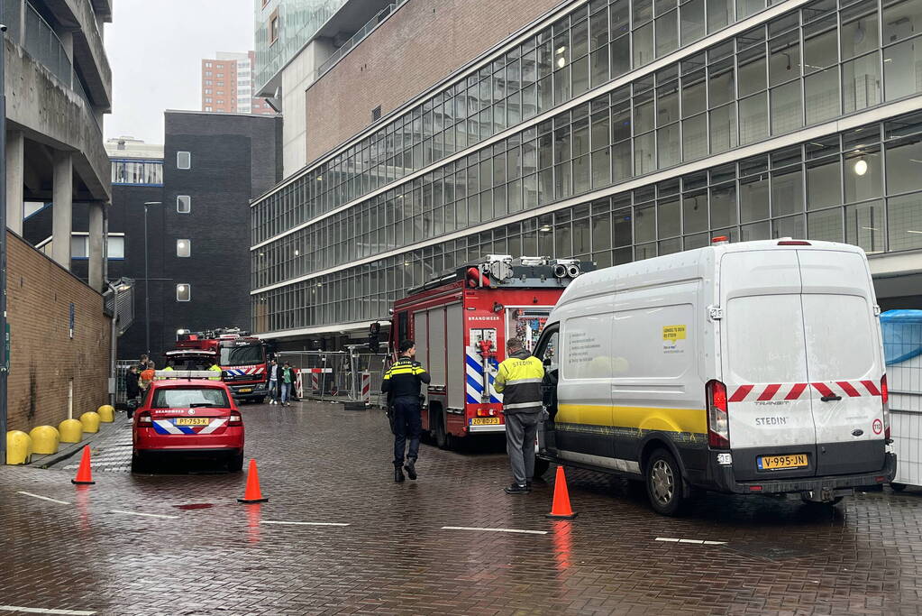 Winkels ontruimd wegens grote waterlekkage