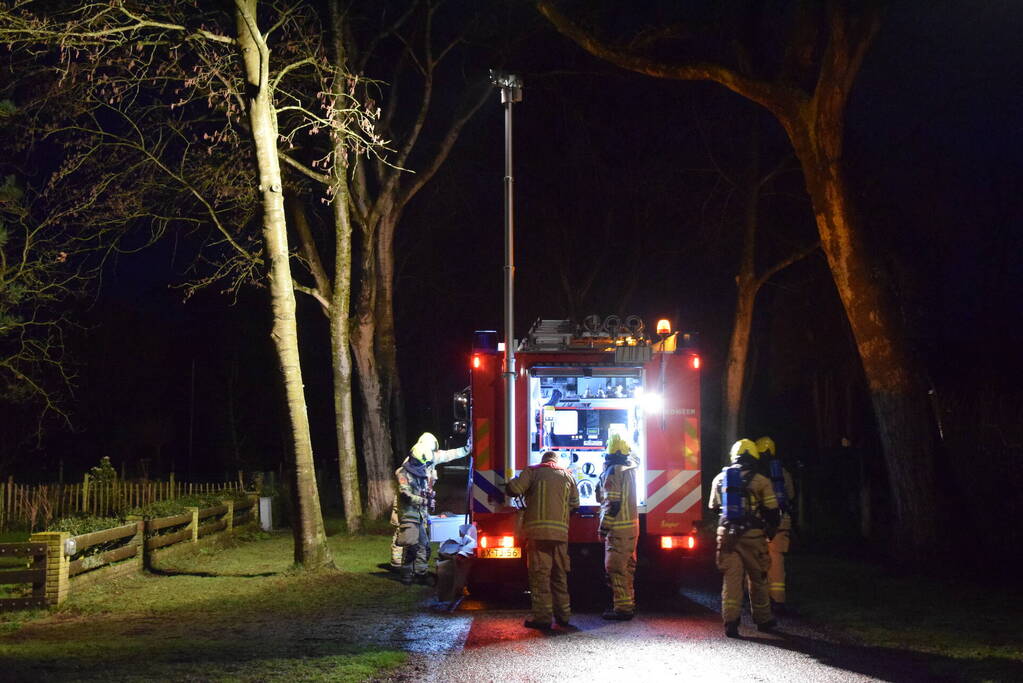 Brand in schoorsteen van vakantievilla