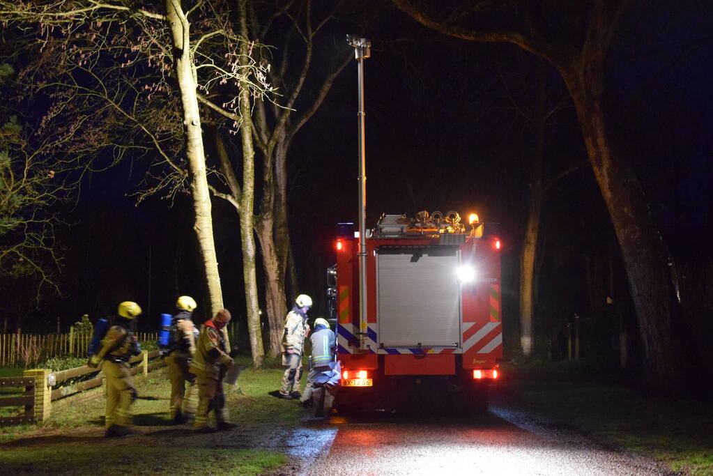 Brand in schoorsteen van vakantievilla