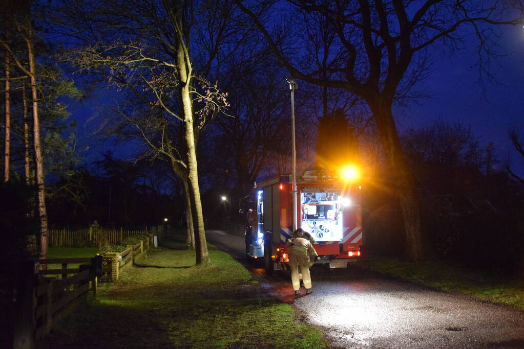 Brand in schoorsteen van vakantievilla