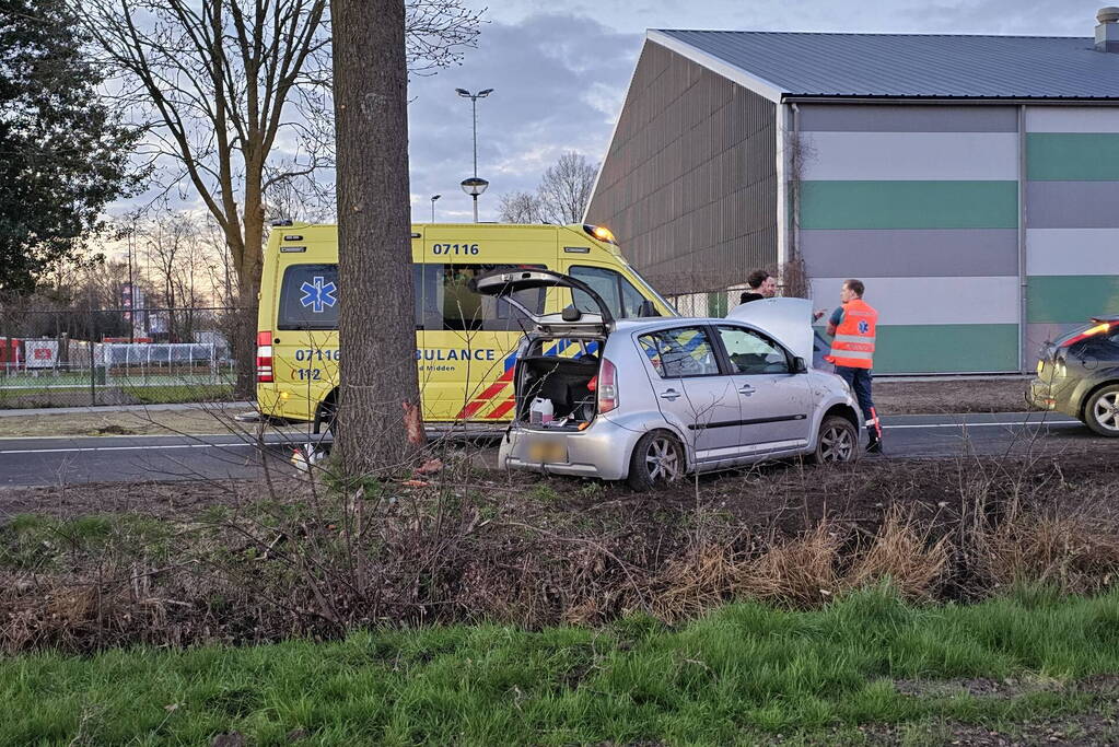 Automobilist gewond bij botsing met boom