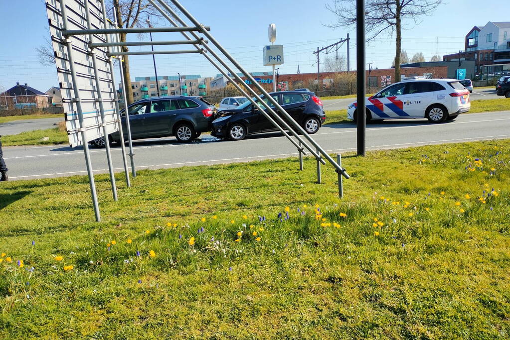 Gewonde bij kop-staart botsing