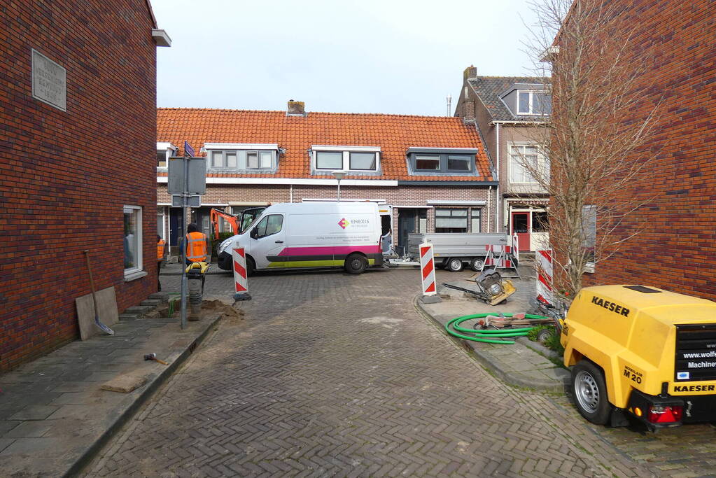 Gaslekkage bij aanleggen van kabels