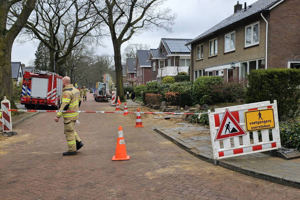 Gaslek ontstaan door aanleg glasvezel