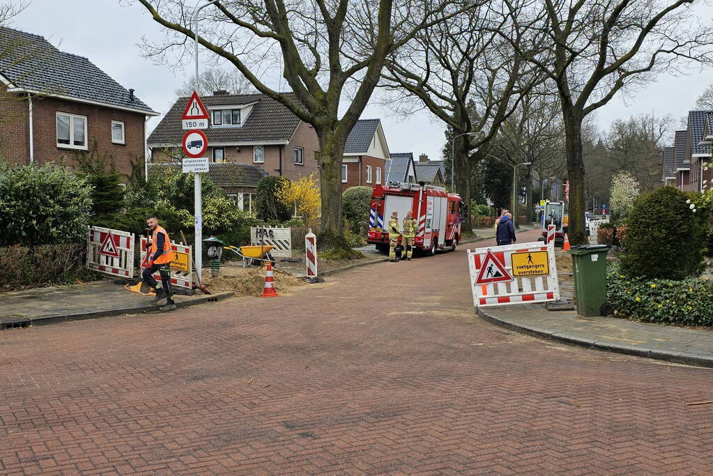 Gaslek ontstaan door aanleg glasvezel