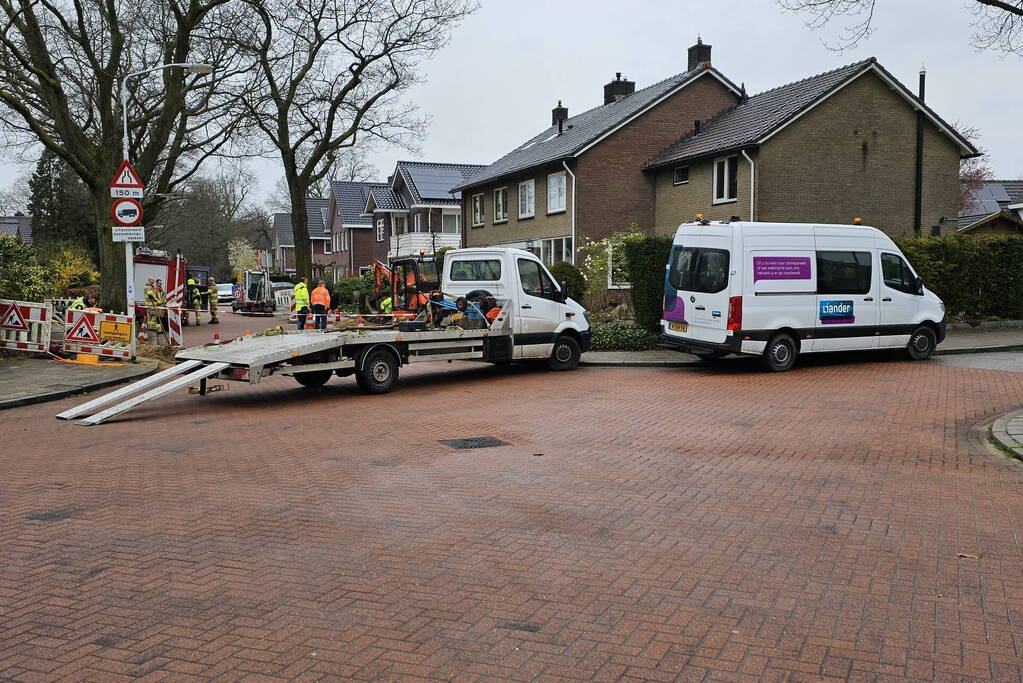 Gaslek ontstaan door aanleg glasvezel