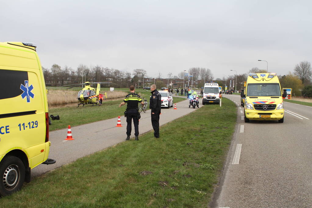 Ernstig aanrijding op fietspad