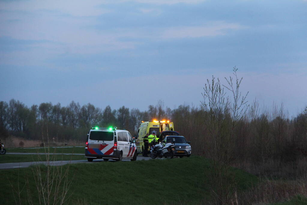 Motorrijder gewond na val