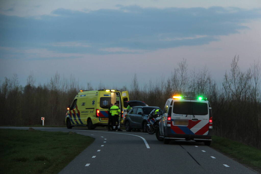 Motorrijder gewond na val