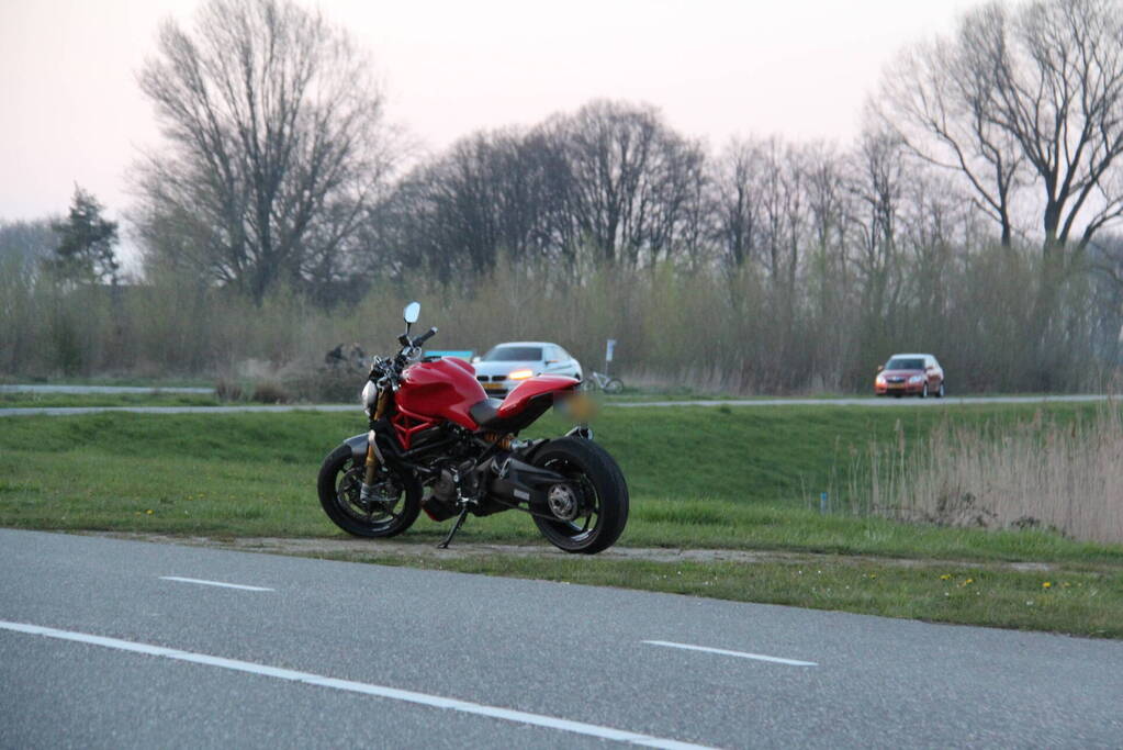 Motorrijder gewond na val