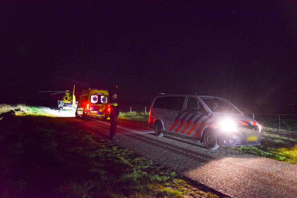 Nachtelijke inzet traumahelikopter