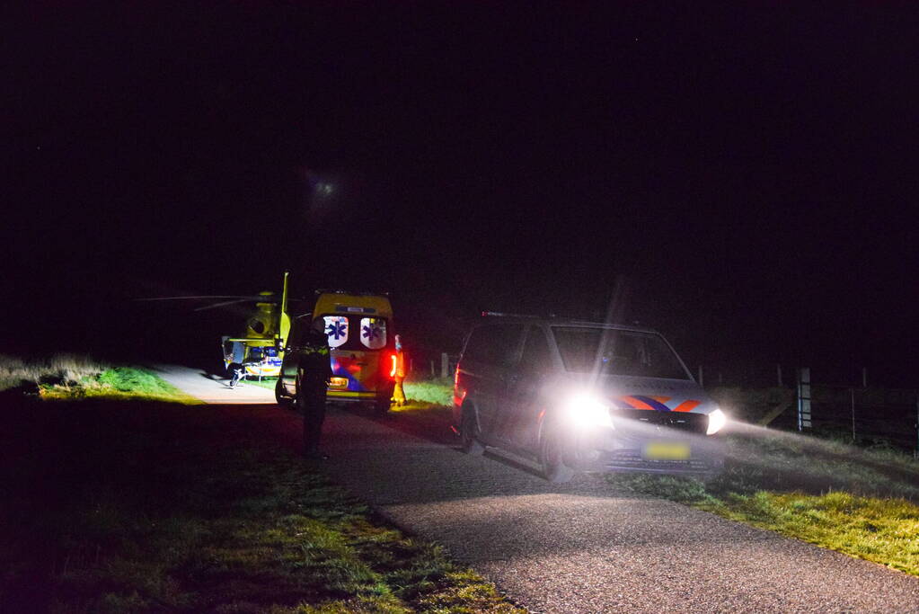 Nachtelijke inzet traumahelikopter