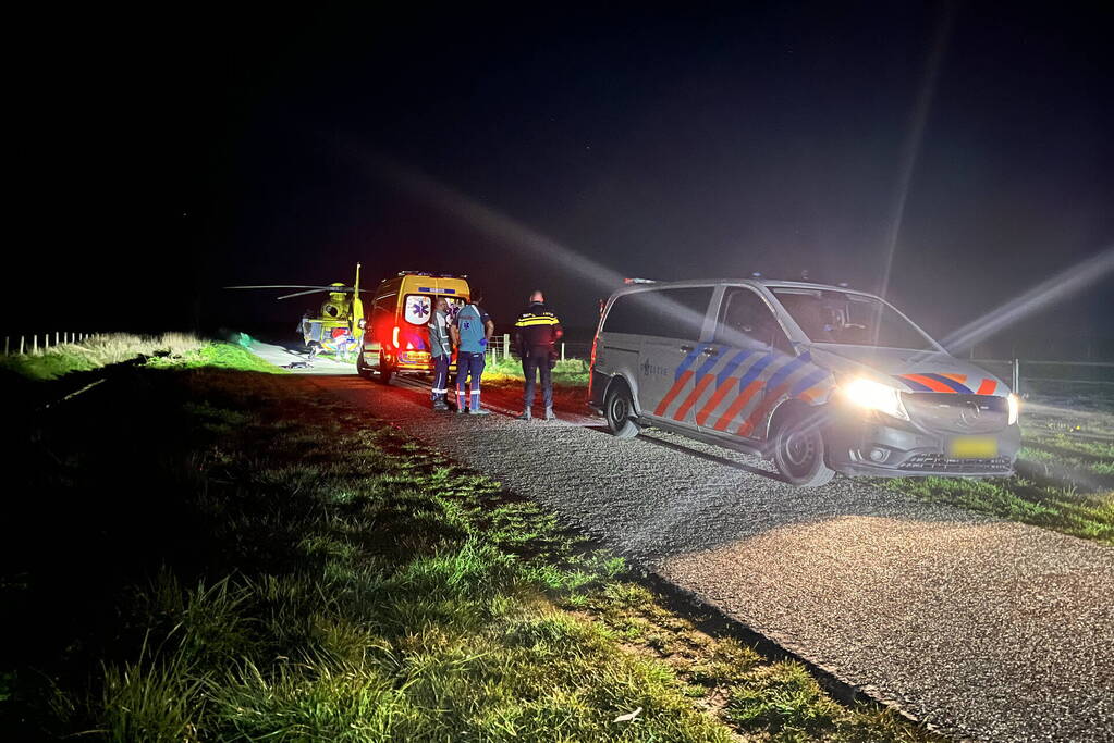 Nachtelijke inzet traumahelikopter