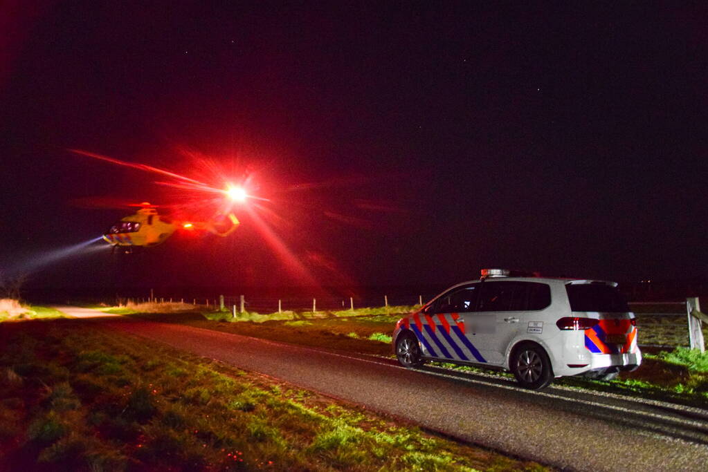 Nachtelijke inzet traumahelikopter