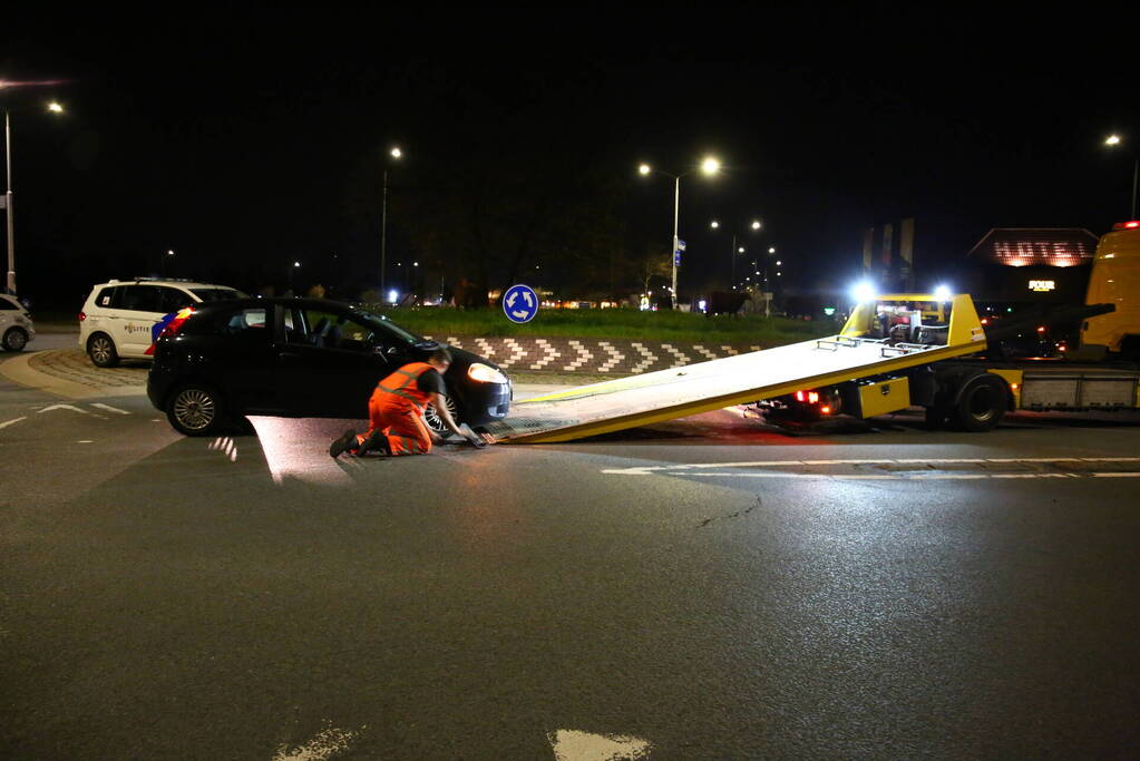 Voorwiel breek af bij botsing