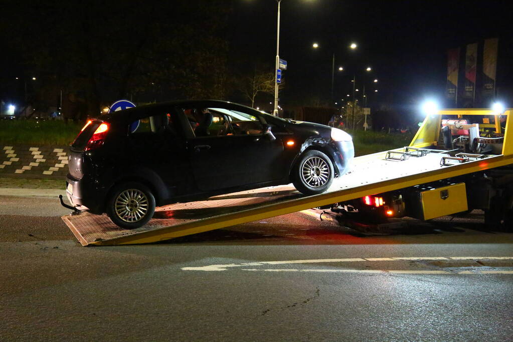 Voorwiel breek af bij botsing