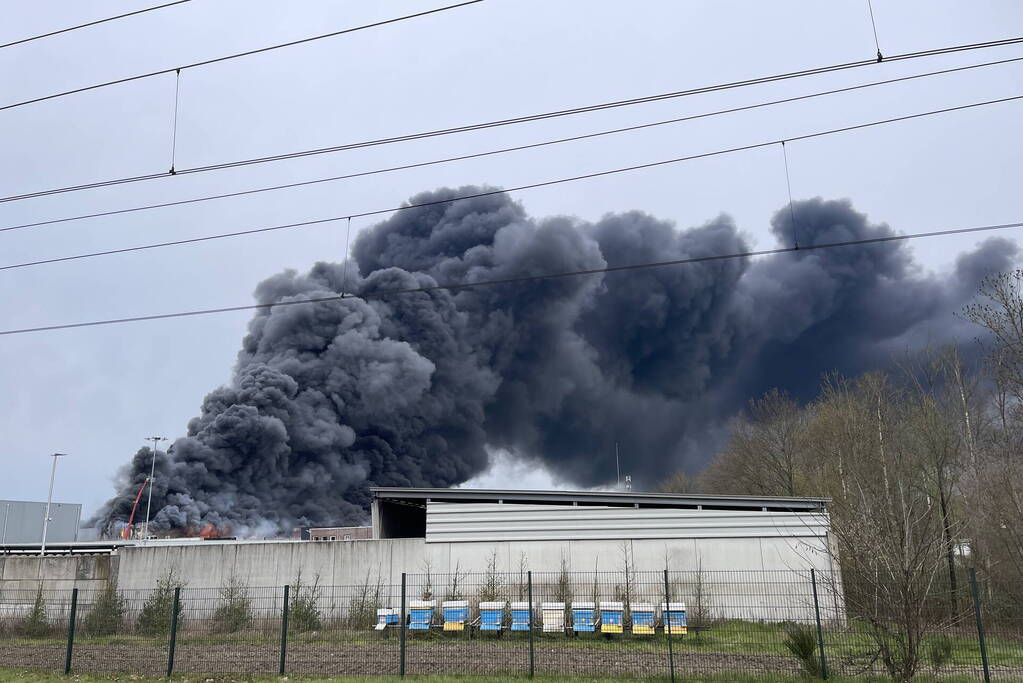 Zeer grote brand verwoest bedrijfspand