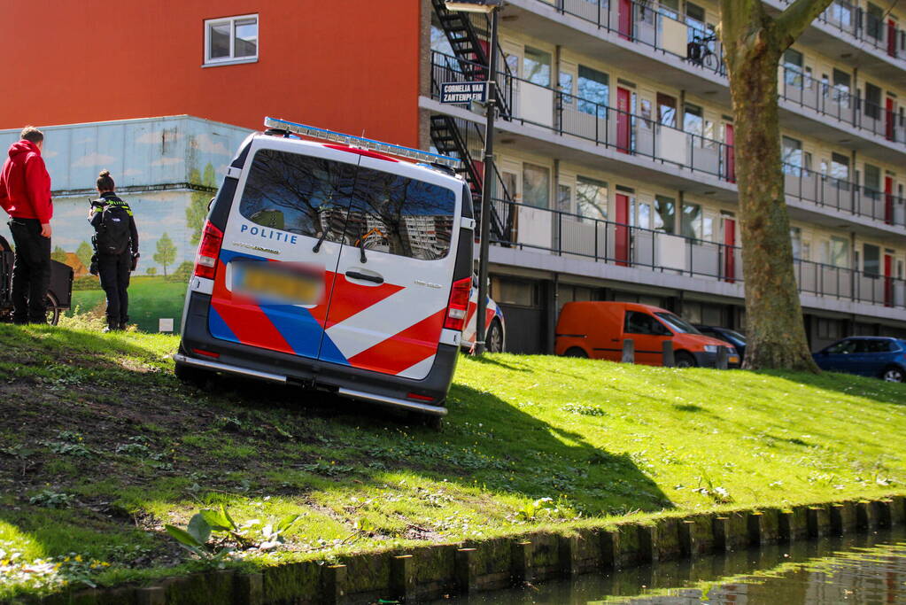 Graafmachine schiet politie te hulp