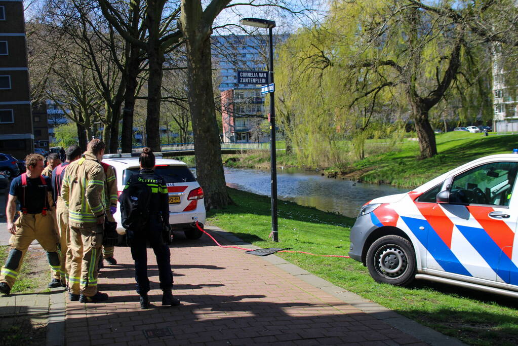 Graafmachine schiet politie te hulp