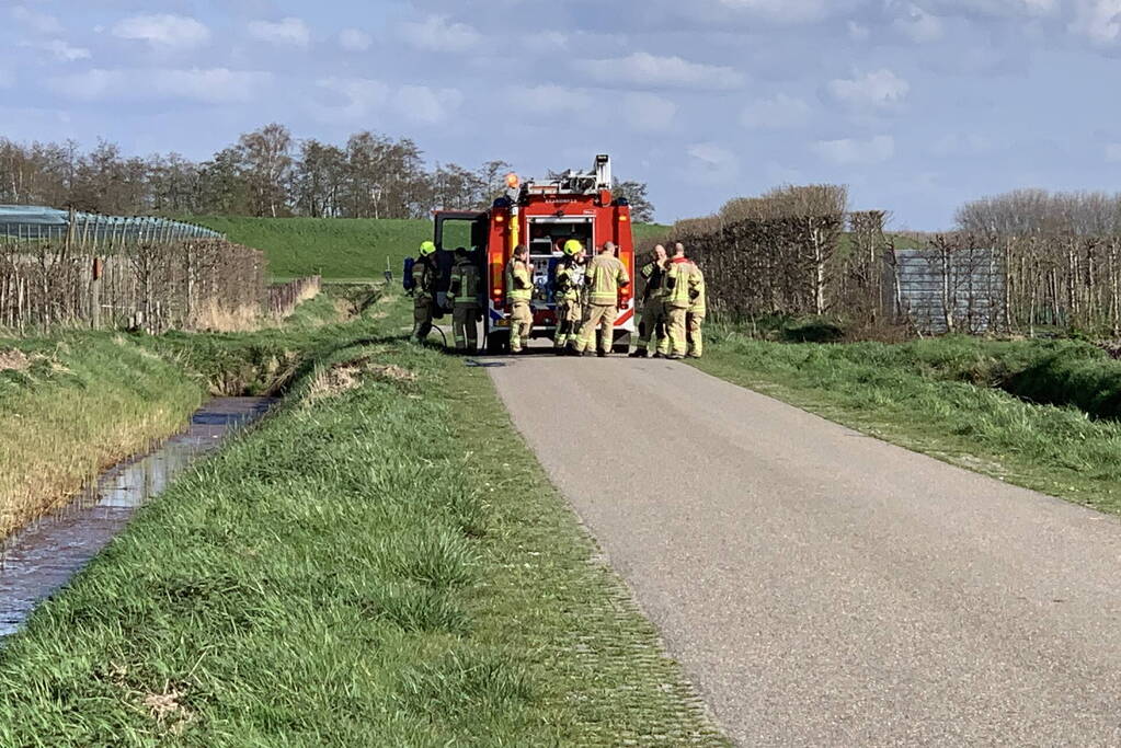 Bermbrand snel onder controle