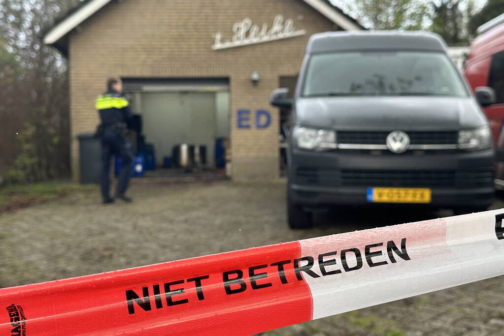 Drugslab in garage bij Woning
