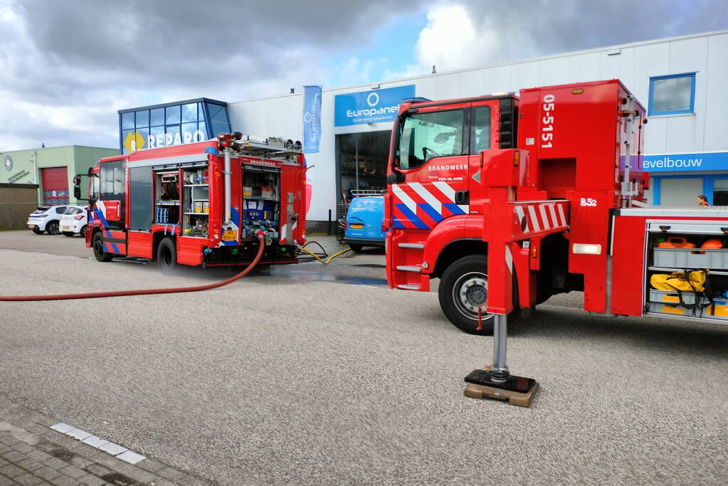 Rookontwikkeling bij brand bedrijfspand