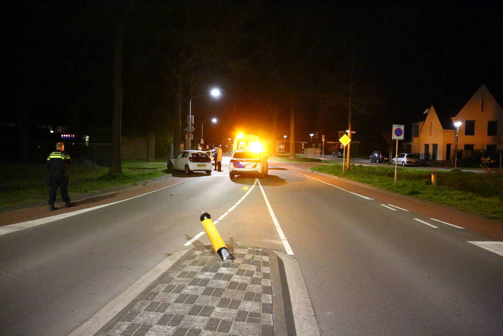 Automobilist eindigt tegen boom