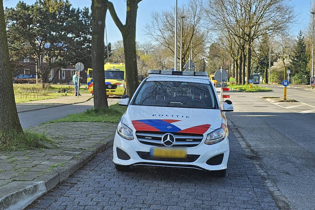 Fietser slaat over de kop bij lasercontrole