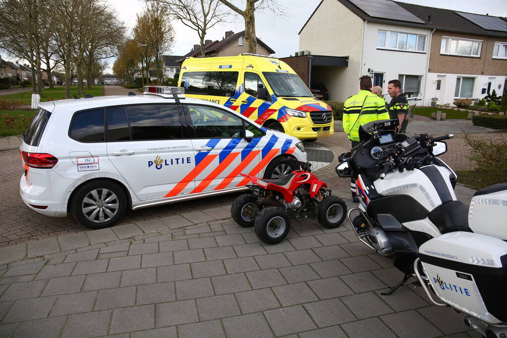 Kind gewond na val met quad