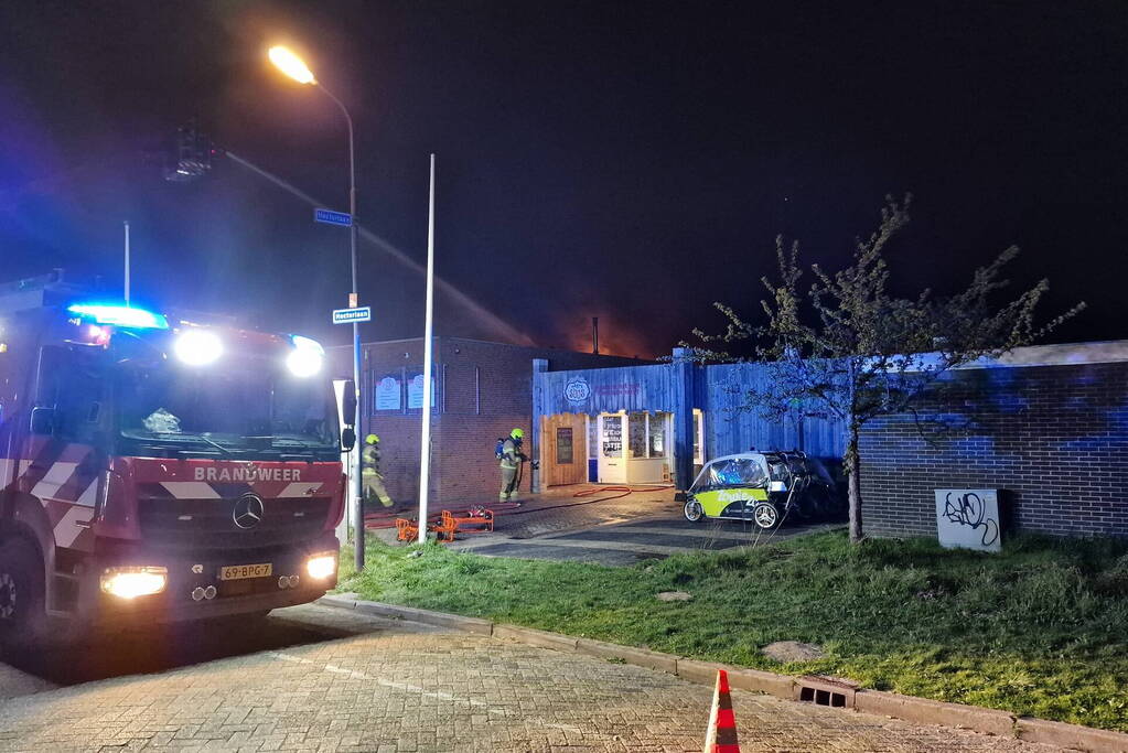 Grote brand in sauna