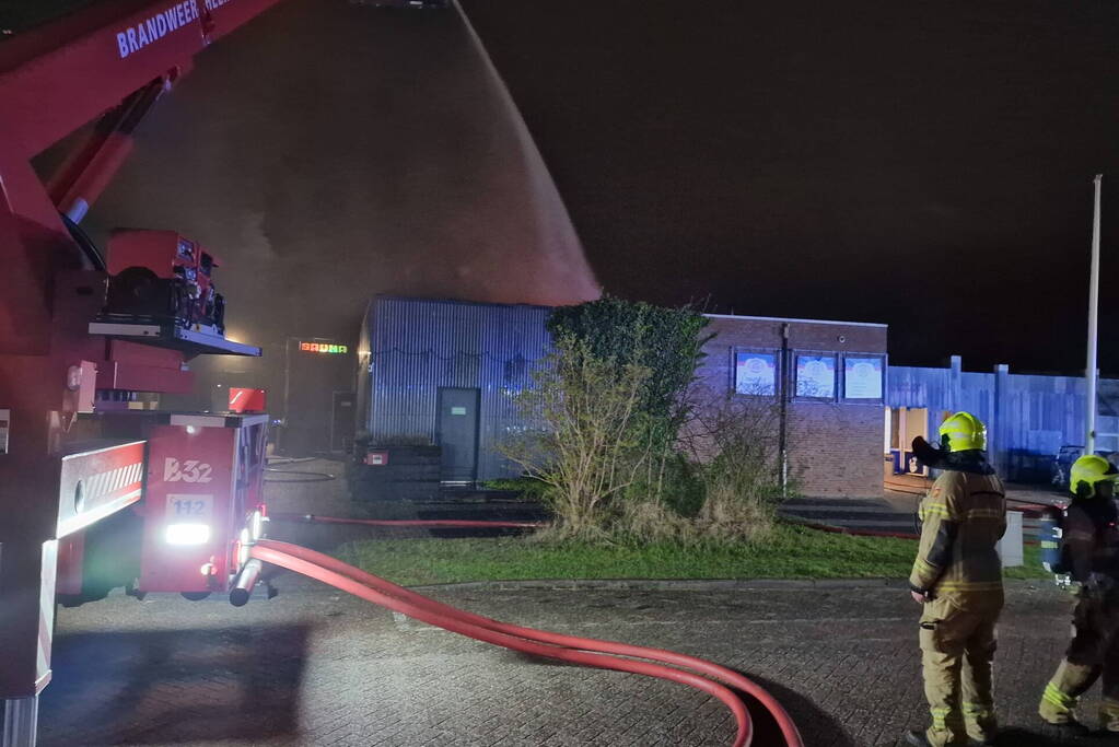 Grote brand in sauna