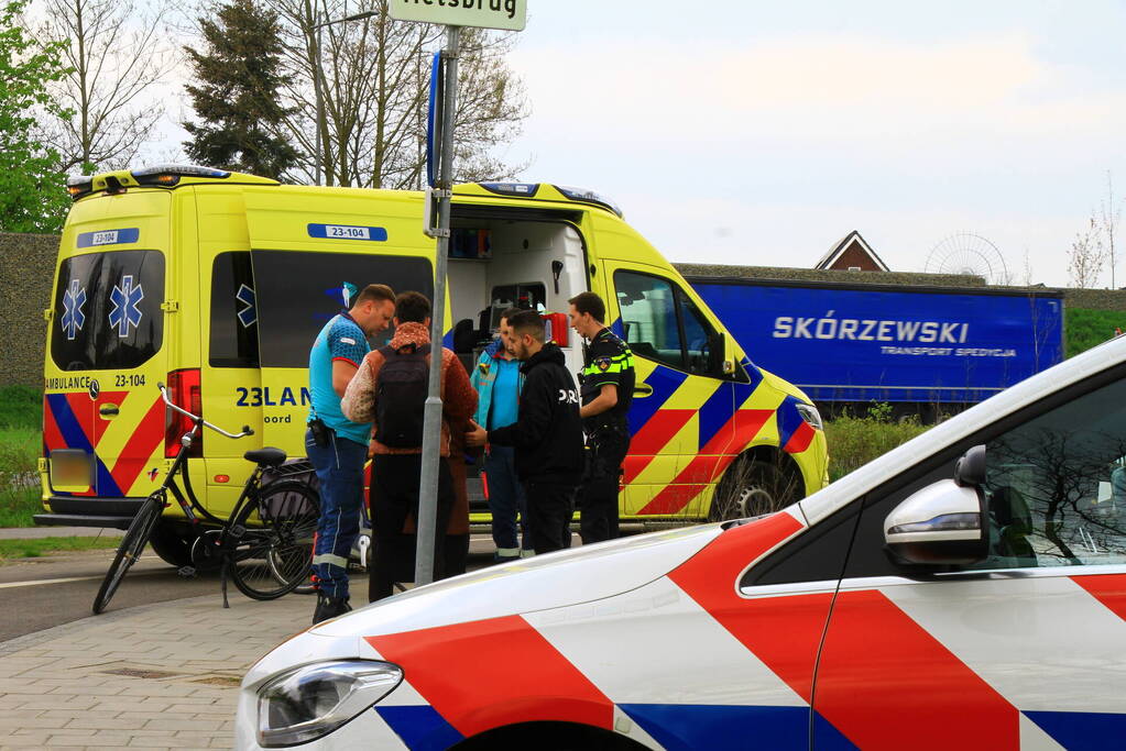 Fietser met elkaar in botsing