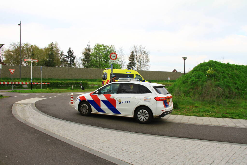 Fietser met elkaar in botsing