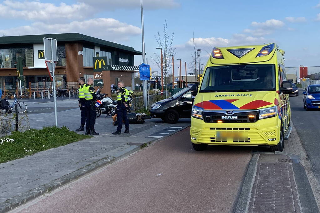 Scooterrijder gewond bij aanrijding