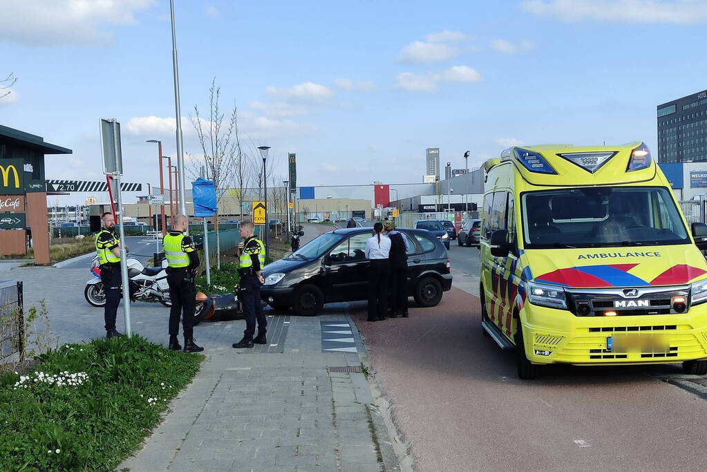 Scooterrijder gewond bij aanrijding