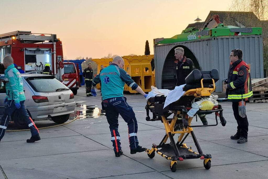 Hulpverleners oefenen aanrijding met heftruck