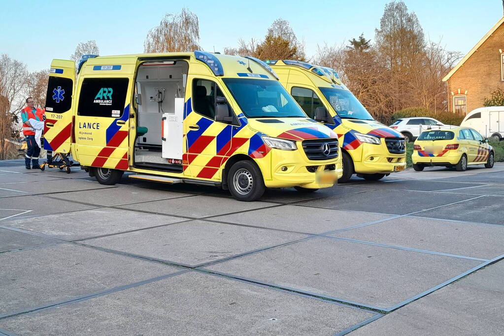 Hulpverleners oefenen aanrijding met heftruck