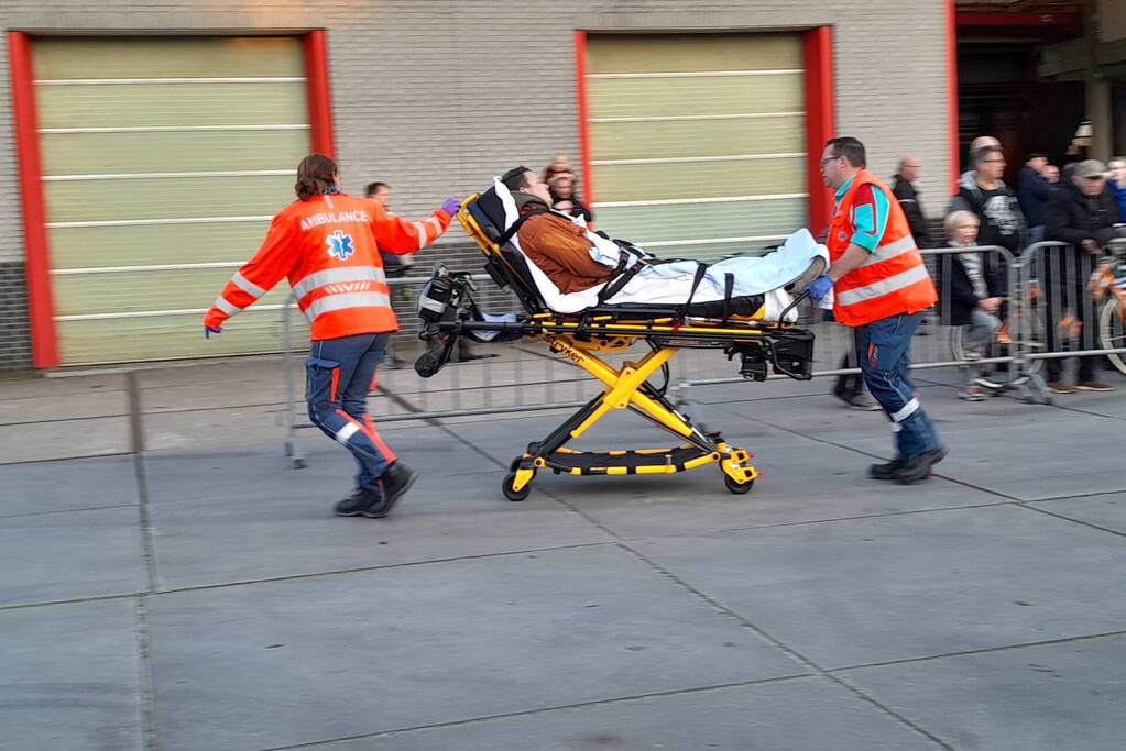 Hulpverleners oefenen aanrijding met heftruck