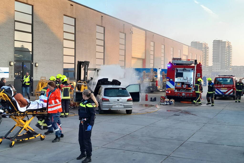 Hulpverleners oefenen aanrijding met heftruck