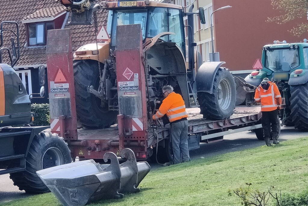 Tractor verliest wiel