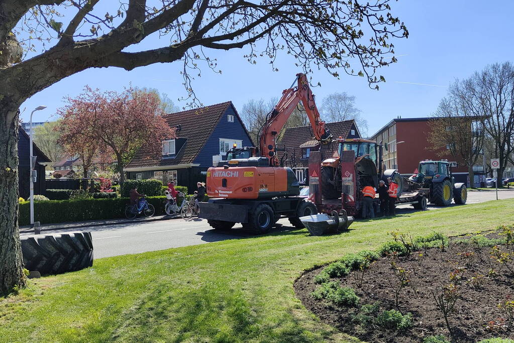 Tractor verliest wiel