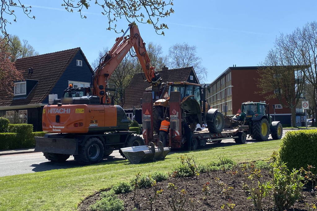 Tractor verliest wiel
