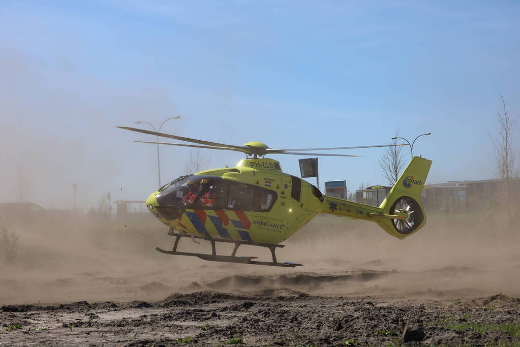 Traumahelikopter landt voor incident